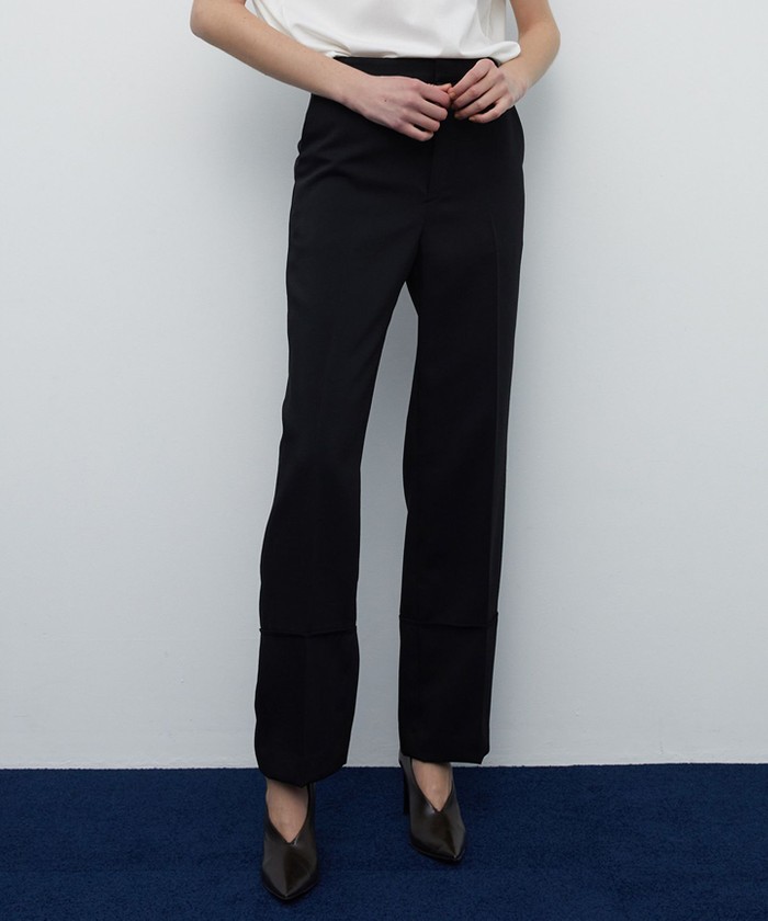 BEIGE MADELEINE / ストレートパンツ BLACK 4 BEIGE MADELEINE / ストレートパンツ BLACK 4