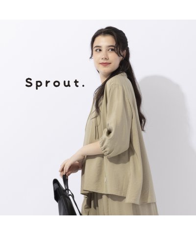 【Sprout.】モノポリーポプリン　プルオーバーブラウス