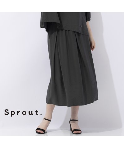 【Sprout.】モノポリーポプリン　オールゴムスカート