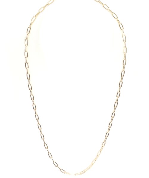 K18地金　ペーパークリップチェーンネックレス（50cm） 