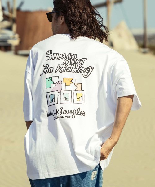 Mark Gonzales(Mark Gonzales)/MARK GONZALES ARTWORK COLLECTION(マーク ゴンザレス)バックプリント半袖Tシャツ/5type/6colors/ホワイトC