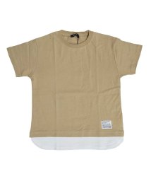 CLARAH　kids(クララキッズ)/キッズ Tシャツ レイヤード 半袖 重ね着風 男の子 女の子 子供服 トップス ティーシャツ カジュアル シンプル ストリート ジュニア おしゃれ 可愛い 11/ベージュ