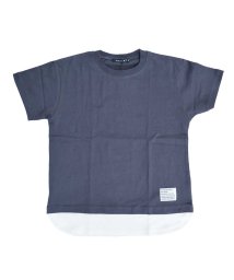 CLARAH　kids(クララキッズ)/キッズ Tシャツ レイヤード 半袖 重ね着風 男の子 女の子 子供服 トップス ティーシャツ カジュアル シンプル ストリート ジュニア おしゃれ 可愛い 11/チャコールグレー