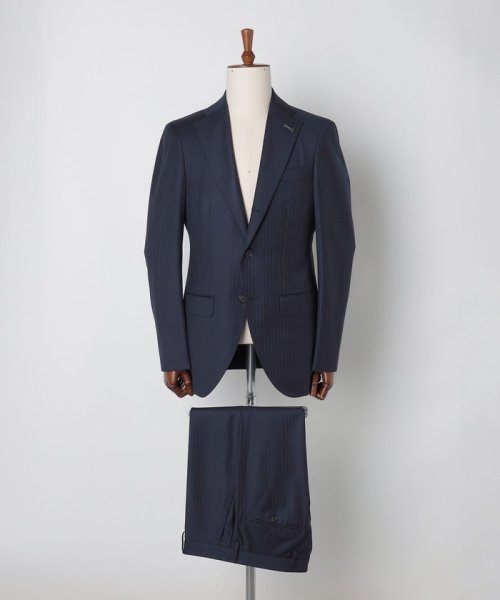 SHIPS: LORO PIANA FABRIC オーストラリス ピンストライプ ネイビー 
