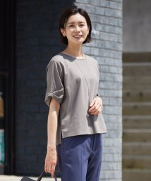 J.PRESS LADIES（LARGE SIZE）/【接触冷感・UVケア】コンパクトコットンスムース ツイストスリーブ カットソー/505405525