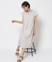 SHOO・LA・RUE　DRESKIP(シューラルー／ドレスキップ)/後ろ姿も抜け目なく◎ バックレースアップ シャツワンピース/グレー（312）