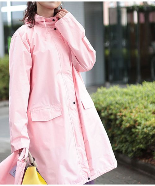 Sawa a la mode(サワアラモード)/雨でも楽しい収納バッグ付きレインコート/ピンク