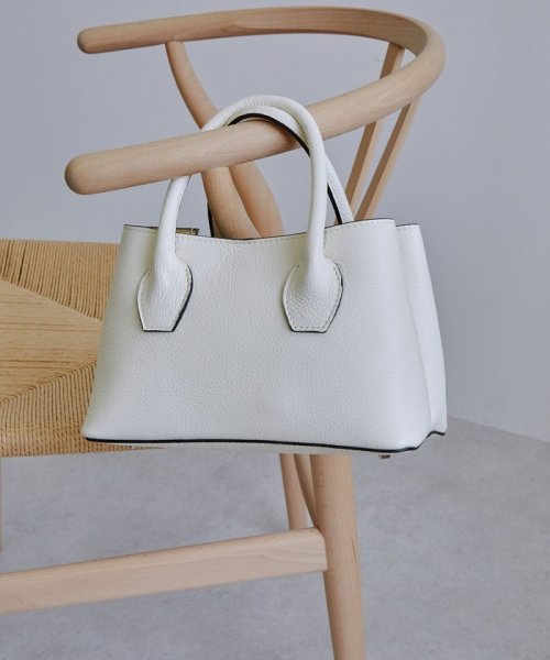 green label relaxing(グリーンレーベルリラクシング)/＜MARCO BIANCHINI＞ BOX ボストン 2WAY バッグ/OFFWHITE