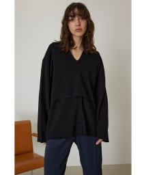 RIM.ARK(リムアーク)/Smooth touch skipper knit tops/BLK