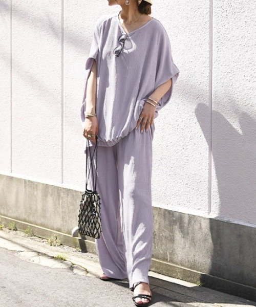 セルフカット楊柳セットアップ セットアップ レディース 夏 カジュアル きれいめ 半袖 ゆったり 楊柳 セルフカット リゾート 上品 大人 無地 軽い オーバー 人気・おすすめ｜多用途・生活用品におすすめ キャンペーン中 即納 売れ筋商品