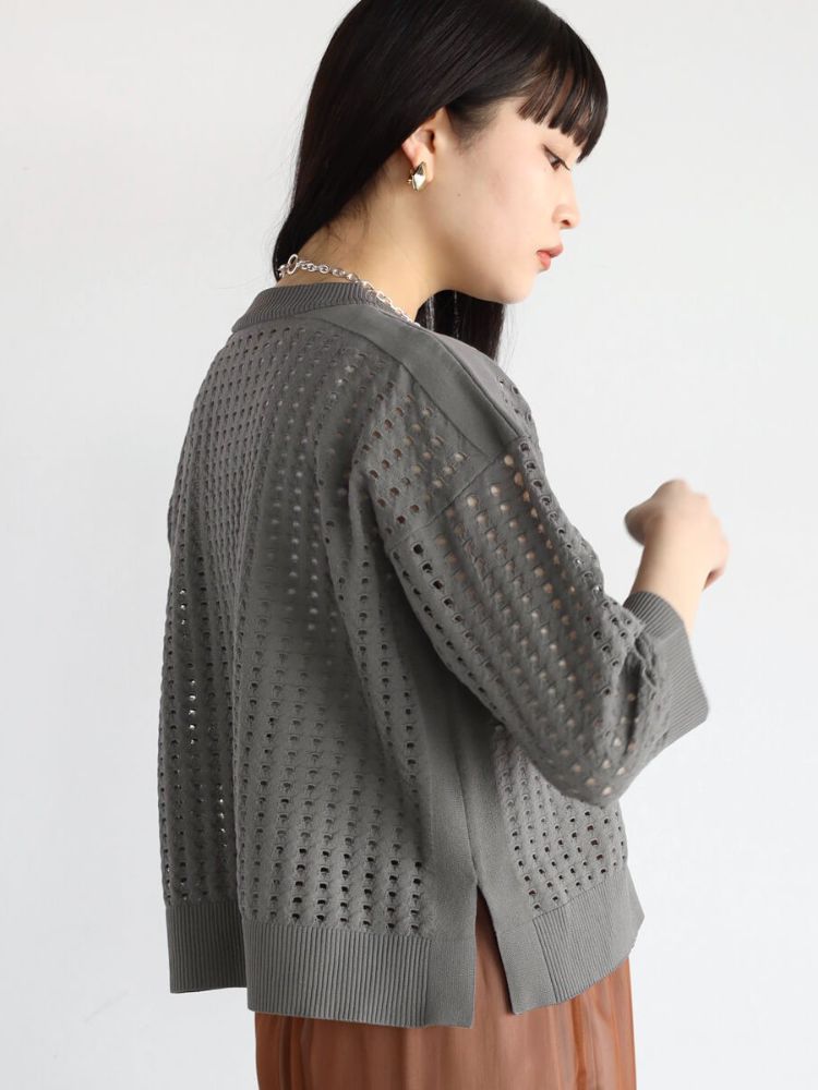 セール】 ラディエイト(RADIATE) |ロゴテープメッシュカーディガン