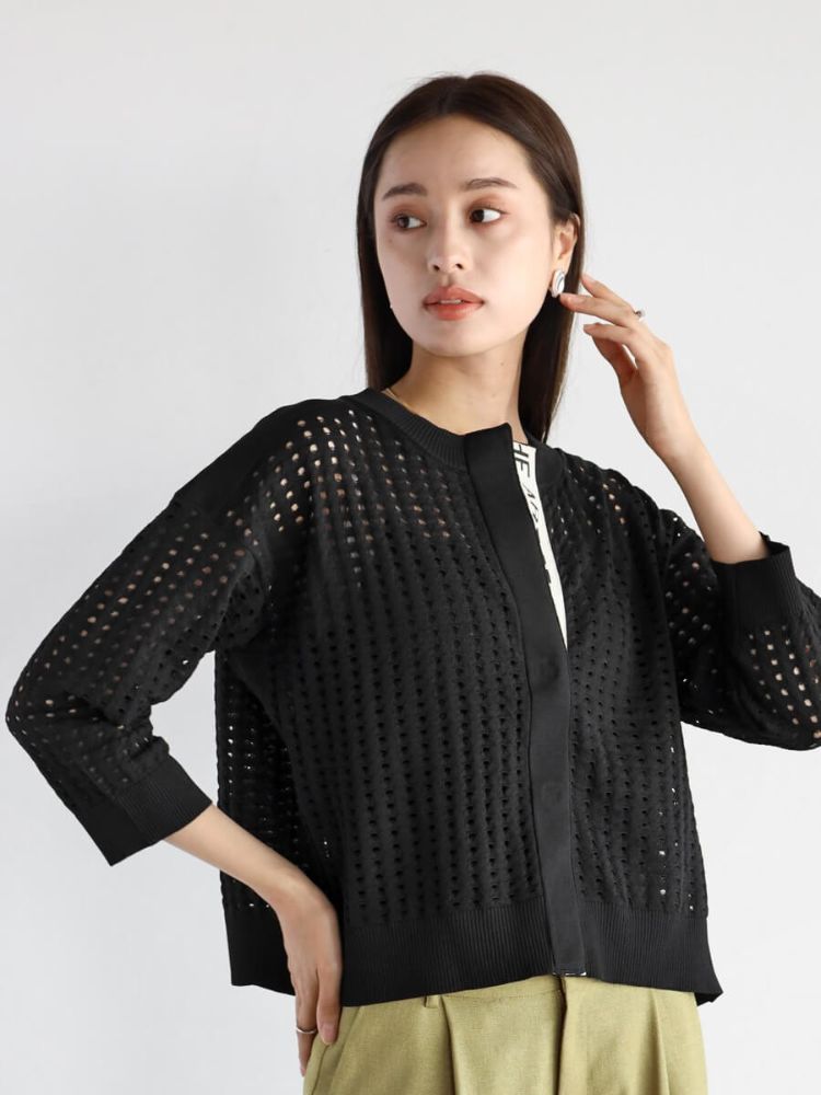 セール】 ラディエイト(RADIATE) |ロゴテープメッシュカーディガン