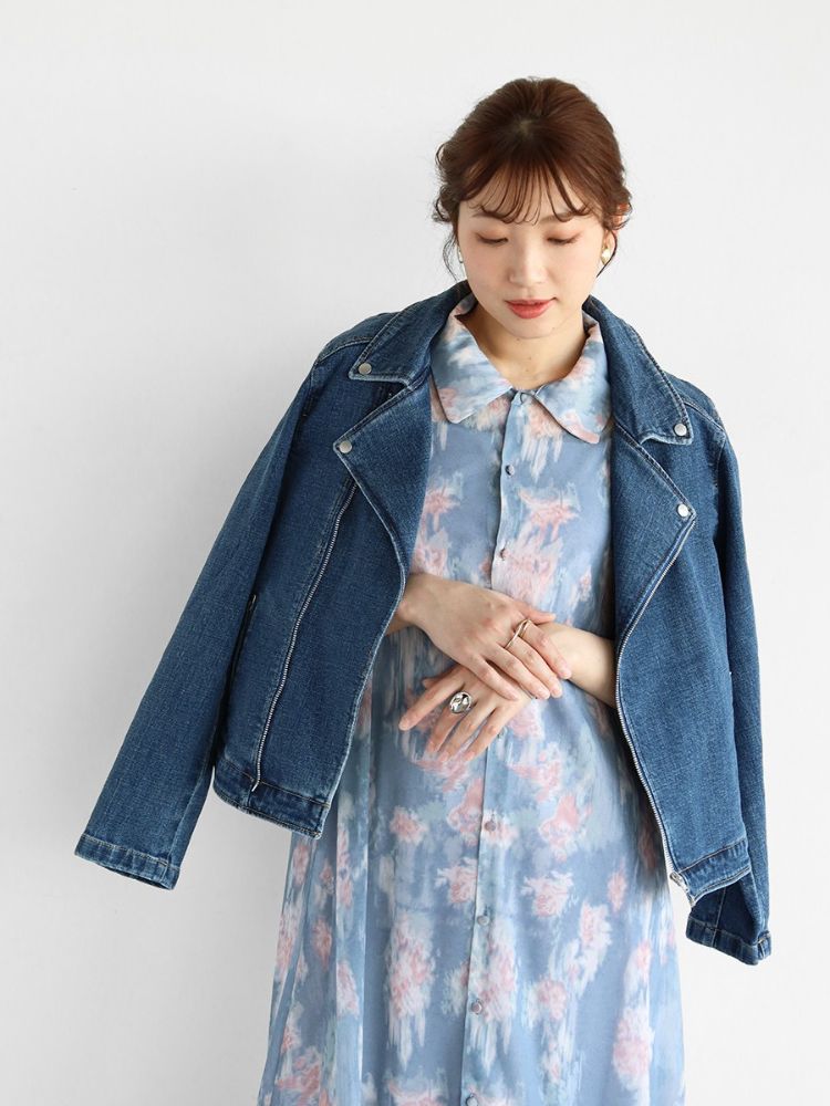 セール】ストレッチデニムライダースジャケット(505407758) | ヴァン