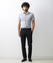 MICHEL KLEIN HOMME/《日本製》ストレッチラッセル半袖シャツ/505410329