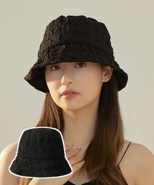 shoppinggo(ショッピングゴー)/バケットハット 帽子 UVカット 折りたためる キャップ 帽子 つば広 日よけ レディース 帽子 UV対策 紫外線対策 サファリハット/ブラック