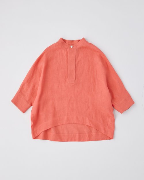 Traditional Weatherwear(トラディショナル　ウェザーウェア)/FLY FRONT PULLOVER SHIRT SHORT SLEEVE/オレンジ