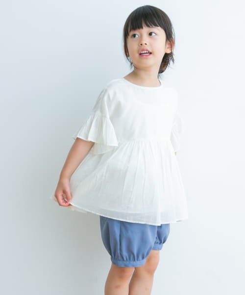 URBAN RESEARCH DOORS（Kids）(アーバンリサーチドアーズ（キッズ）)/『親子リンク』コットンボイルフリルブラウス(KIDS)/CREAM