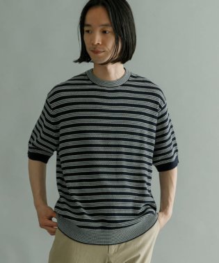 URBAN RESEARCH/ボーダーショートスリーブニットTシャツ/505411750