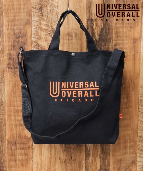 UNIVERSAL OVERALL(ユニバーサルオーバーオール)/ユニバーサルオーバーオール 2WAY キャンバス ショルダートートバッグ トートバッグ ショルダーバッグ スーベニアコットン 通勤 通学 A4収納 学生 大人/ブラック系1