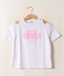 by LOVEiT/肩スリットウェーブロゴTシャツ/505386300