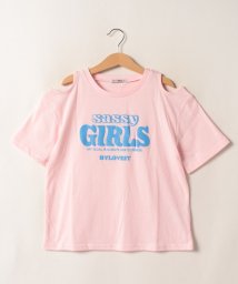 by LOVEiT/肩スリットウェーブロゴTシャツ/505386300