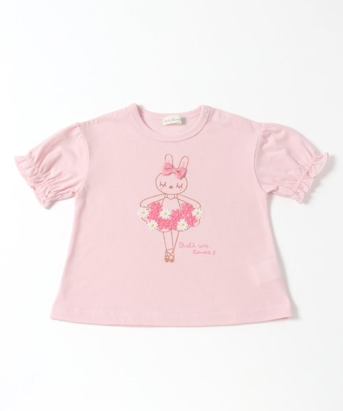 KP(ケーピー)/KP(ケーピー)【日本製】バレリーナmimiちゃんの半袖Tシャツ(80～90)/ピンク