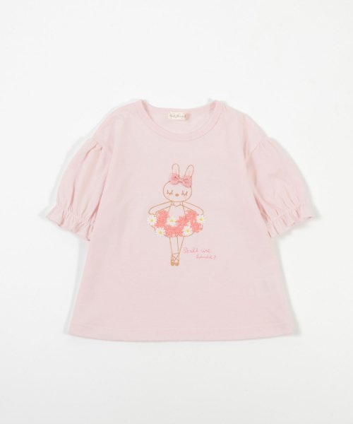 KP(ケーピー)/KP(ケーピー)【日本製】バレリーナmimiちゃんの半袖Tシャツ(100～130)/ピンク