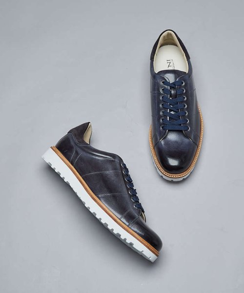 【一部店舗＋WEB限定】レザー ウェルト 厚底ソール レースアップ スニーカー 