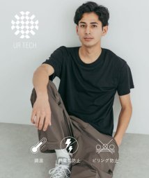 URBAN RESEARCH(アーバンリサーチ)/『UR TECH』クルーネックTシャツ/BLACK