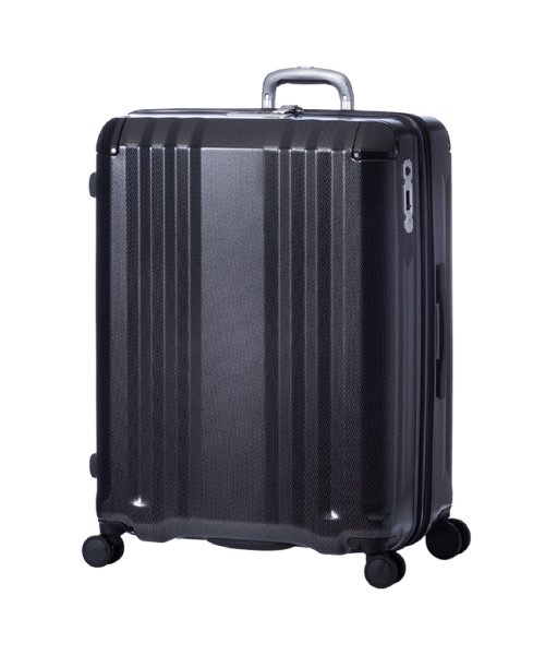 ASIA LUGGAGE(アジアラゲージ)/アジアラゲージ デカかるEdge スーツケース Lサイズ LL ストッパー 大型 大容量 拡張 静音 軽量 超軽量 ALI－088－102 キャリーケース/ブラック