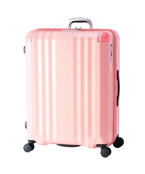 ASIA LUGGAGE(アジアラゲージ)/アジアラゲージ デカかるEdge スーツケース Lサイズ LL ストッパー 大型 大容量 拡張 静音 軽量 超軽量 ALI－088－102 キャリーケース/ピンク