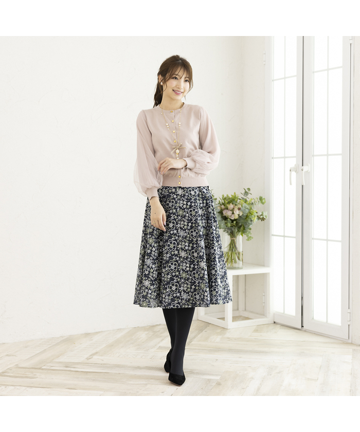 セール】オーガンジー刺繍スカート(505412435) | ローズティアラ(Rose