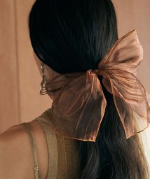 marjour(マージュール)/ORGANDY RIBBON HAIR TIE/ブラウン