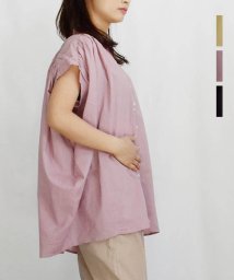 ARGO TOKYO/Cotton Color Gather Blouse 23032　コットンカラーギャザーブラウス　ギャザーブラウス　コットンブラウス　トップス　カラーブラウス　/505411369