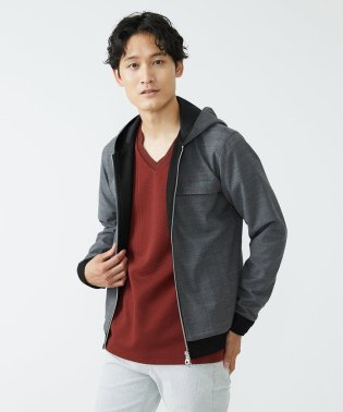 MK homme/グレンチェックフードブルゾン/505413628