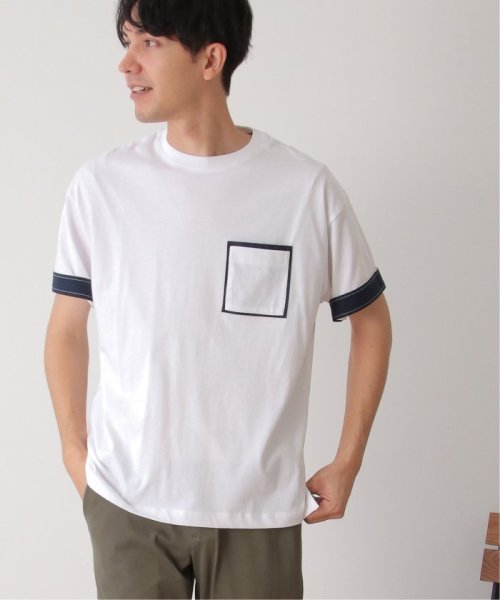 ikka(イッカ)/プリントMIXポケットTシャツ/ホワイト