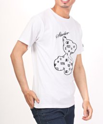 LUXSTYLE(ラグスタイル)/STARTER BLACK LABEL(スターターブラックレーベル)ベアグラフィック刺繍Tシャツ/Tシャツ メンズ 半袖 刺繍 ベア ロゴ クマ/ホワイト