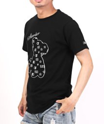 LUXSTYLE(ラグスタイル)/STARTER BLACK LABEL(スターターブラックレーベル)ベアグラフィック刺繍Tシャツ/Tシャツ メンズ 半袖 刺繍 ベア ロゴ クマ/ブラック
