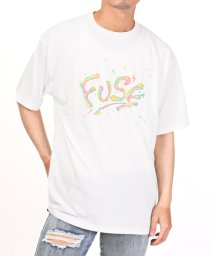 LUXSTYLE(ラグスタイル)/マーブルロゴ発泡プリント半袖Tシャツ/Tシャツ メンズ 半袖 ロゴ マーブル 発泡プリント ぷっくり ペイント/ホワイト