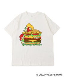 GROOVY COLORS(グルービーカラーズ)/天竺 マムアン BURGER BIG Tシャツ/ホワイト