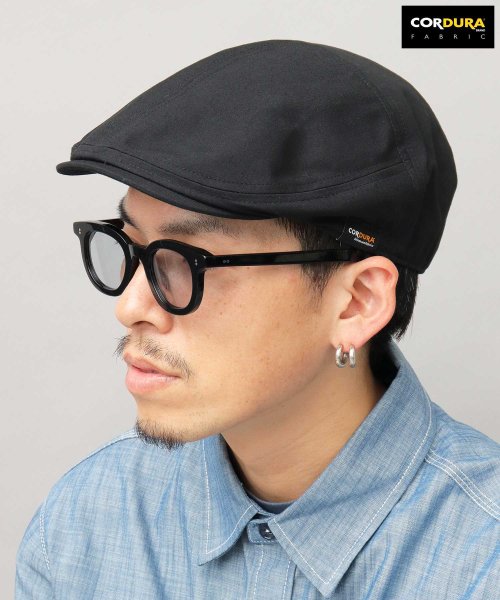 Besiquenti(ベーシックエンチ)/日本製生地 CORDURA コーデュラ チノ ハンチング シンプル 大人 帽子 メンズ カジュアル/ブラック
