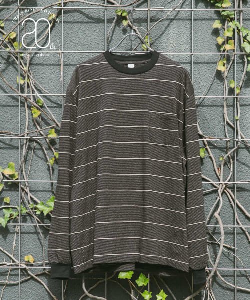 URBAN RESEARCH DOORS(アーバンリサーチドアーズ)/『別注』ENDS and MEANS×DOORS　20th Pocket L/S T－shirts/BKSTRIPE2
