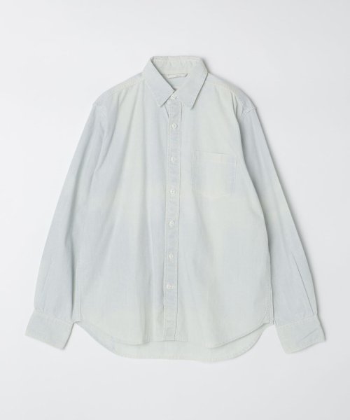 SHIPS MEN(シップス　メン)/GROWN&SEWN: Dean Shirt － Indigo Chambray/ホワイト