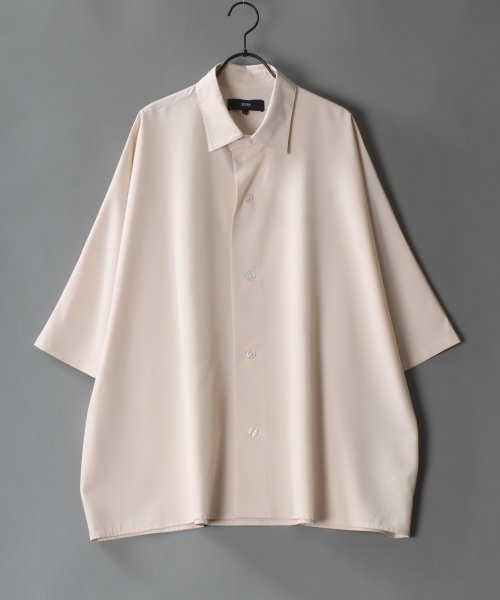 SITRY(SITRY)/【SITRY】Oversize Drop shoulder Dolman Sleeve shirt/オーバーサイズ ドロップショルダー ドルマンスリーブ 半袖シ/ベージュ