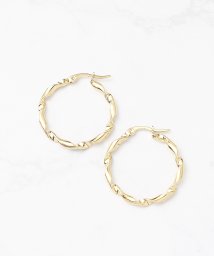 ar/mg(エーアールエムジー)/【76】【SV06033】Stainless Twist Ring Pierce 30mm－ツイストリング ピアス/ゴールド