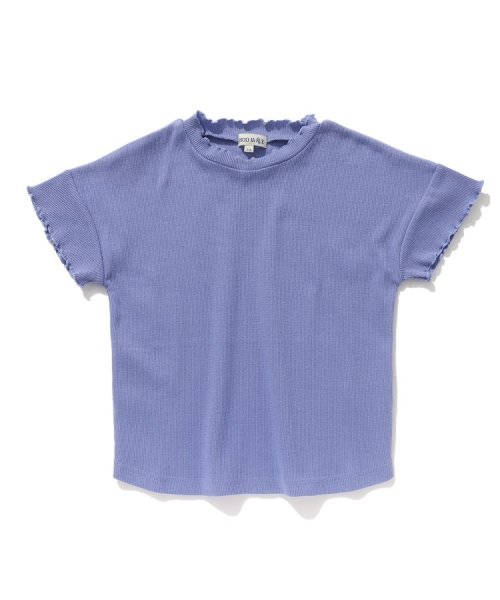 SHOO・LA・RUE(Kids) (シューラルーキッズ)/【110－140cm】メロー使いリブTシャツ/ブルー（092）