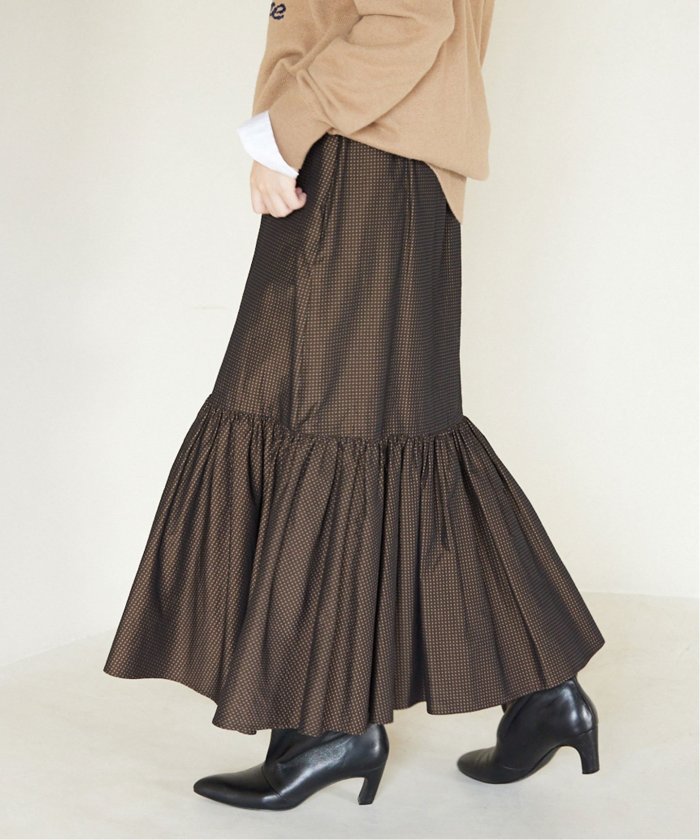 タフタ ランダム ティアード スカート 