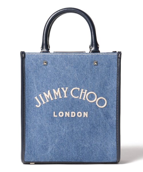 セール】【JIMMY CHOO】ジミーチュウ ロゴ刺繍入りウォッシュデニム 