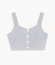 To b. by agnes b. OUTLET/【Outlet】WU55 BUSTIER フロントボタンストライプビスチェ/505404336
