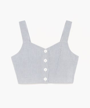 To b. by agnes b. OUTLET/【Outlet】WU55 BUSTIER フロントボタンストライプビスチェ/505404336